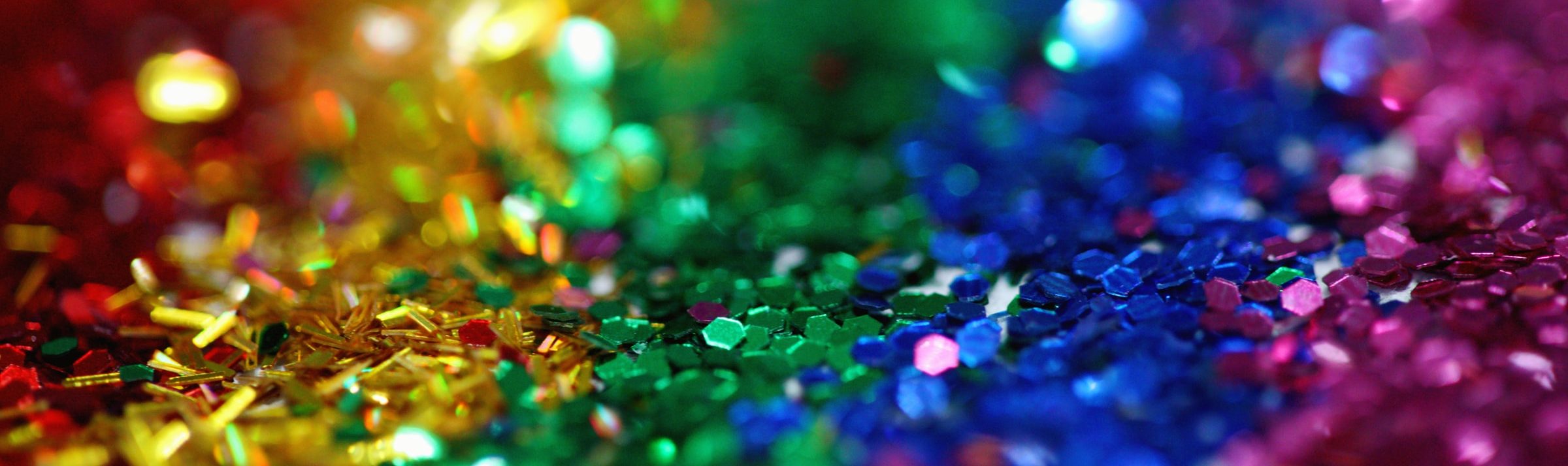 Picture of rainbow confetti.